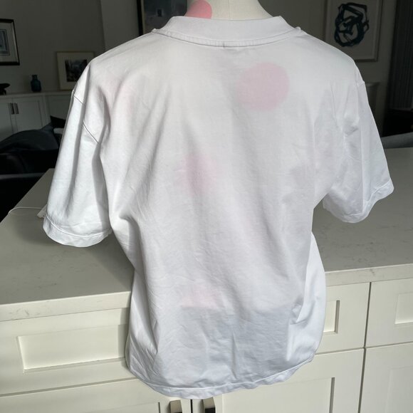 Uniqlo AIRism Unisex SS Crew Neck Boxy Cut Cotton Poly Blend Tee White Sz M - Picture 4 of 12